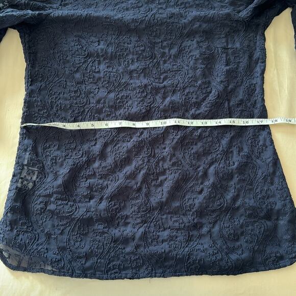 Loft | Sheer Lace Long Sleeve Shirt Size S - Picture 9 of 10